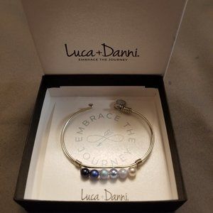 Luca +Danni Ombre Crystal Pearl Bangle Bracelet